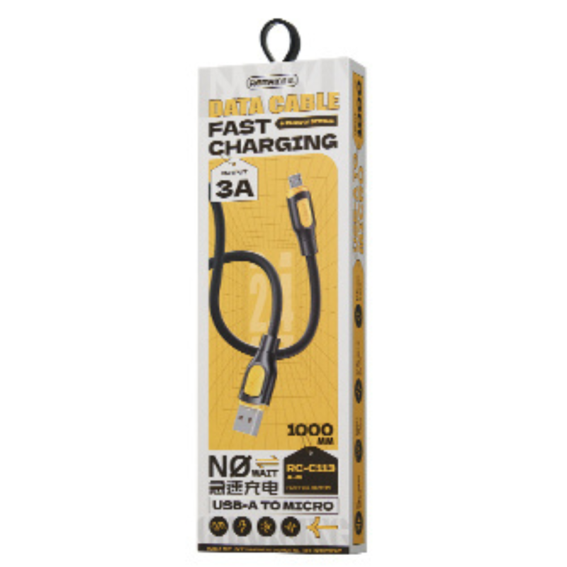Cable REMAX Ruinay RC-C113 – USB-A to Micro-USB 3A 5W 1 m Black