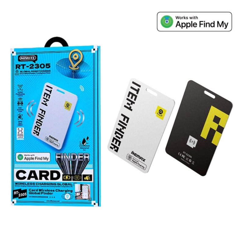 Localisateur d'objet Remax RT-G2305 – Format carte Apple Find My IP68 Localisateur d'objet Remax RT-G2305 – Format carte Apple Find My IP68