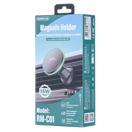MagSafe car charging mount REMAX RM-C01 – 15W Black