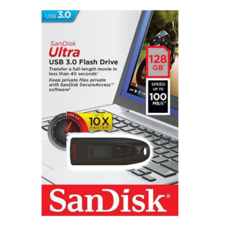 Clé USB 3.0 Ultra 128 Go SanDisk - Informatiques Ref G2594 |