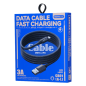 Câble A-L Lightning 3A Lumière en Alliage d'aluminium tressé avec Charge Rapide REMAX CB01(A-L) - 1.2M - Gris