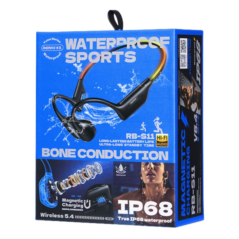 Bone Conduction Sports Headphones REMAX Yvton RB-S11 – Bluetooth 5.4 IP68 Orange