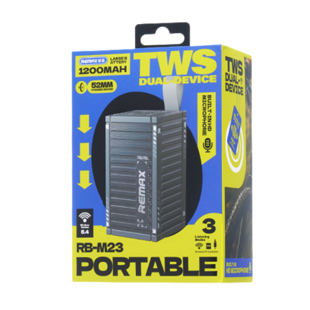 Enceinte Portable Sans Fil REMAX RB-M23 1200mAh - Gris