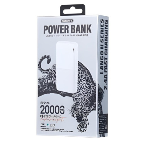 Batterie externe REMAX RPP-26 – 20 000 mAh Blanc