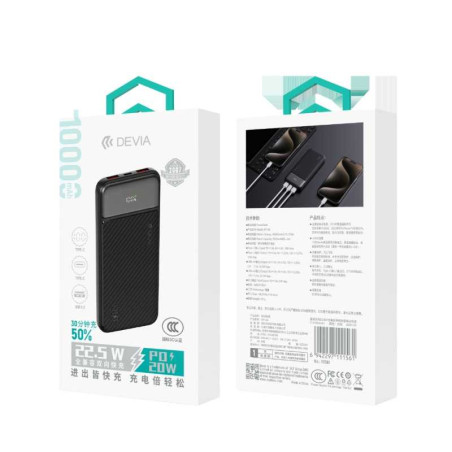 Batterie externe Devia 10 000 mAh EP198 Noir | Smarty