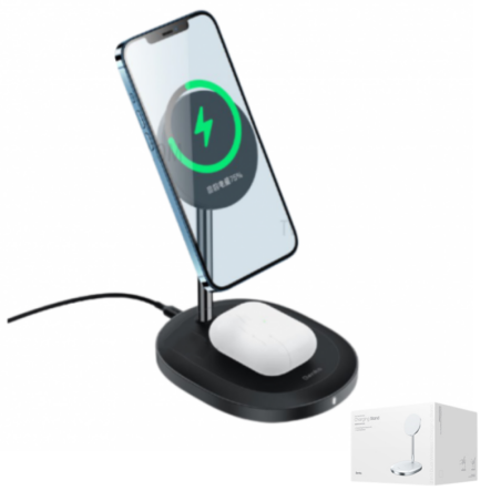 Support de Charge Sans Fil 2-en-1 Benks MagSafe - Chargeur Rapide 15W