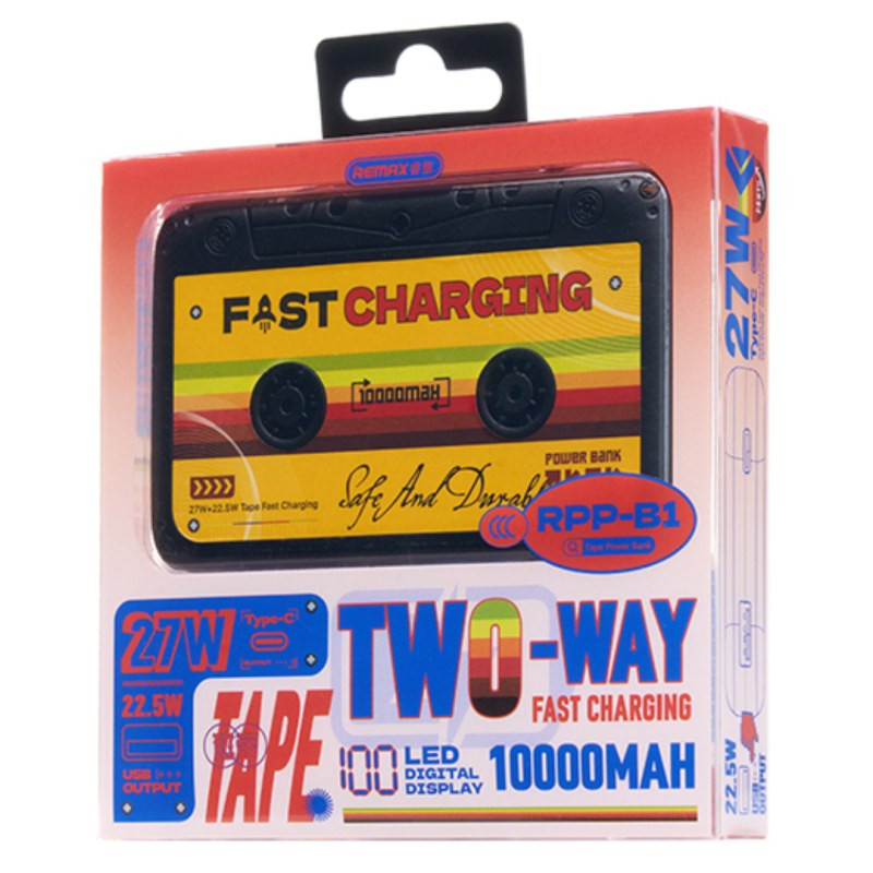 Batterie externe REMAX RPP-B1 – 10 000 mAh 27W+22,5W Noir