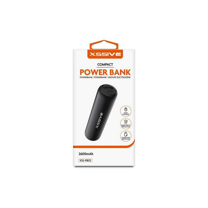 Batterie externe XSSIVE XSS-PB02 – 2 600 mAh, câble Micro USB Batterie externe XSSIVE XSS-PB02 – 2 600 mAh, câble Micro USB