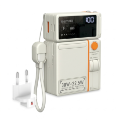 Batterie externe REMAX CP-18 + chargeur secteur – 10 000 mAh, 30 W, beige