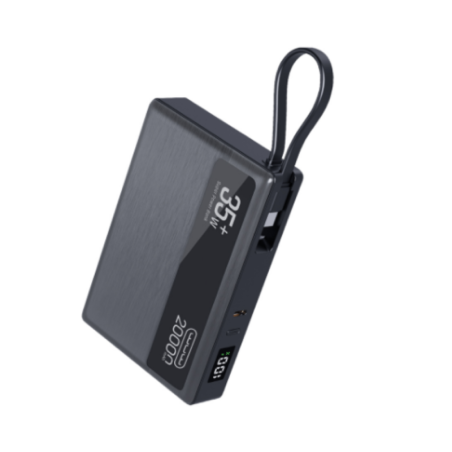 Batterie externe WUW Y155 – 20 000 mAh, PD 35 W, Noir
