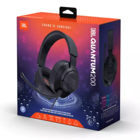 Casque Gaming JBL Quantum 200 - JBLQUANTUM200BLK - Noir - Audio Ref G1