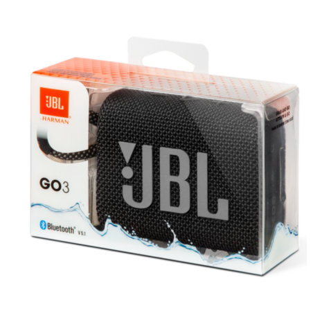 Enceinte Bluetooth Portable JBL Go 3 Noir IP67 5H - JBLGO3BLK - Audio