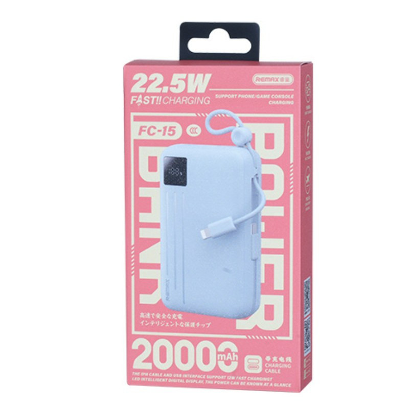 Power Bank REMAX FC-15 – 20,000 mAh 22.5W Blue