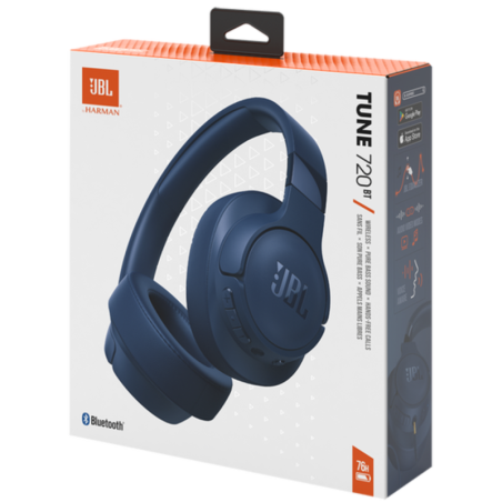 Casque Bluetooth JBL Tune 720BT - JBLT720BTBLU - Bleu - Protections Re