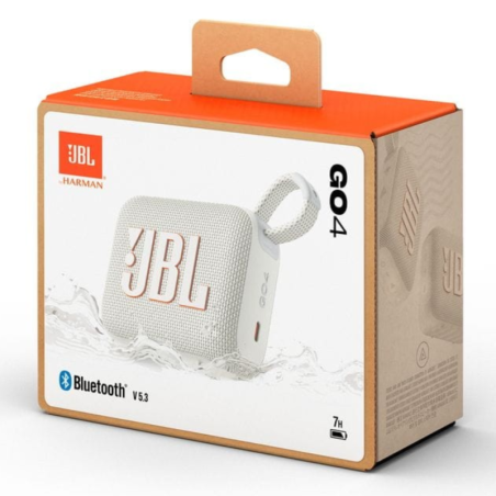 Enceinte Bluetooth Portable JBL Go 4 Blanc IP67 7H - JBLGO4WHT - Audio