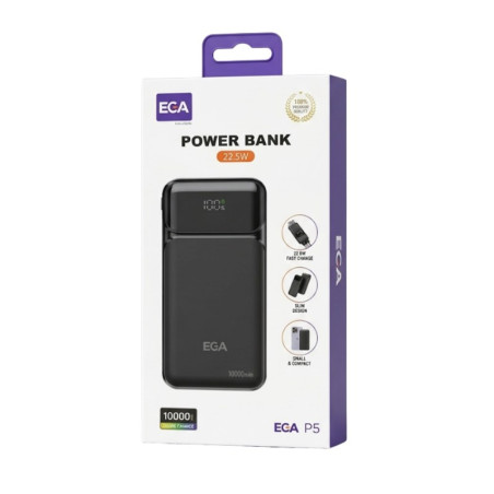 Magnetic Power Bank EGA P5 – 10,000mAh 22.5W Black