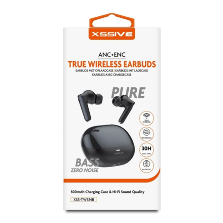 Écouteurs Bluetooth ANC+ENC XSSIVE XSS-TWS14B - Noir - Alimentation Re