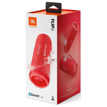 Enceinte Bluetooth sans fil JBL Flip 6 - JBLFLIP6RED - Rouge - Audio R