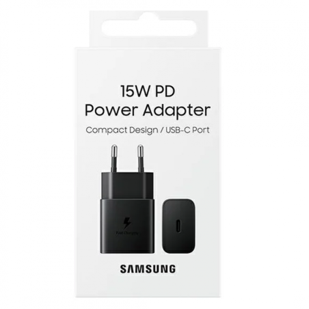 Chargeur Samsung USB-C 15 W EP-T1510NBE noir | Smarty