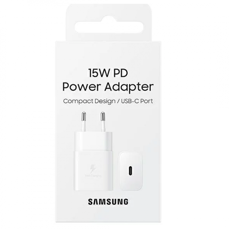 Samsung USB-C Wall Charger 15W EP-T1510NWEGEU – White Samsung USB-C Wall Charger 15W EP-T1510NWEGEU – White