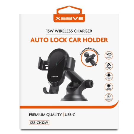 Wireless Charging Mount XSSIVE XSS-CH32W – Auto Lock 15W