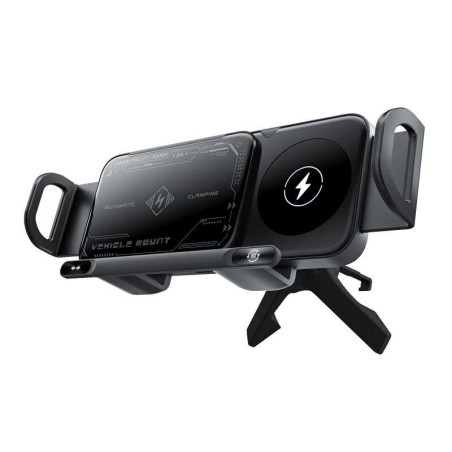 Car Phone Mount ECO X01 – 15W wireless charging, 90° rotation, hook base and suction cup