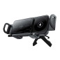 Support téléphone voiture ECO X01 – charge sans fil 15 W, rotation 90°, base crochet et ventouse