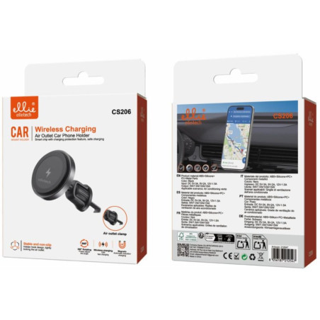 Support voiture charge sans fil 15 W CS206
