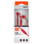 JBL Tune 110 Wired Earphones – 3.5mm Red JBL Tune 110 Wired Earphones – 3.5mm Red