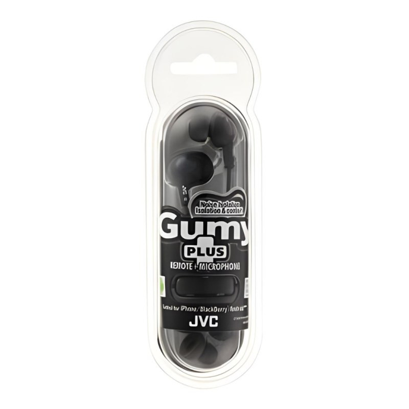 Wired Earbuds JVC Gumy Plus HA-FR6-B – Olive Black Wired Earbuds JVC Gumy Plus HA-FR6-B – Olive Black