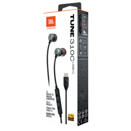 Ecouteurs Filaires USB-C JBL Tune 310C - JBLT310CBLK - Noir