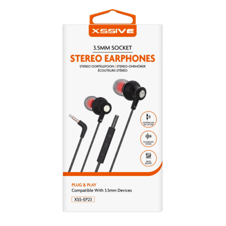 3.5mm Jack Earphones XSSIVE XSS-EP23 Black