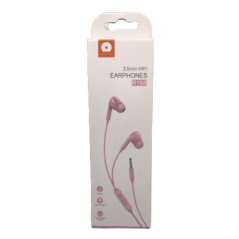 Ecouteurs Kit Main libre Jack 3,5mm Rose (WUW-R168) - Audio Ref A0414