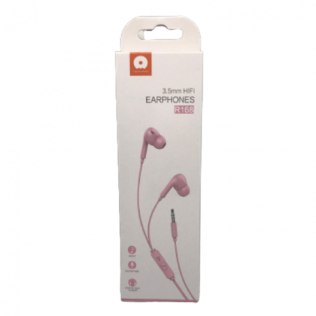 Ecouteurs Kit Main libre Jack 3,5mm Rose (WUW-R168) - Audio Ref A0414