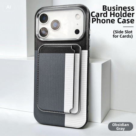 Coque iPhone ECO en PC avec porte-cartes magnétique – Bleu