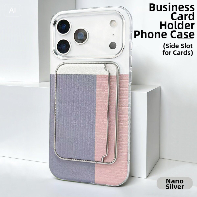 Protective Case ECO for iPhone – PC, magnetic card holder, side access, white Protective Case ECO for iPhone – PC, magnetic card holder, side access, white