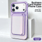 Coque de protection ECO pour iPhone – PC, porte-cartes magnétique, insertion latérale, violet