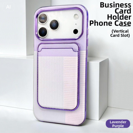 iPhone Case ECO PC with Magnetic Card Holder – Purple