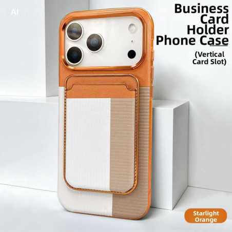 iPhone Case ECO PC with Magnetic Card Holder – Gold
