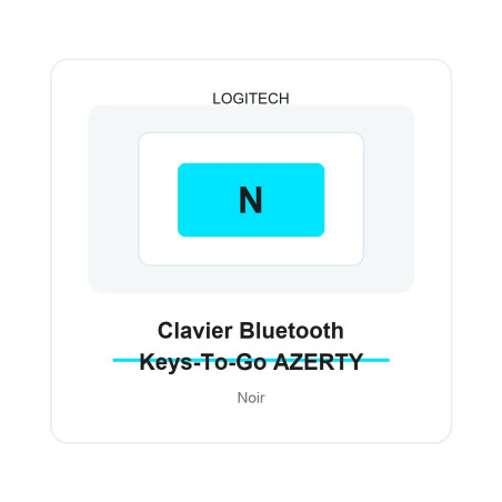 Clavier Bluetooth Logitech Keys-To-Go Françai | Smarty Paris