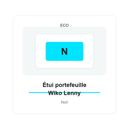 Etui Rabat Portefeuille Wiko Lenny Noir | Smarty Paris