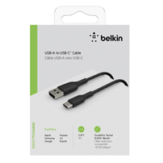 Câble USB / USB-C BELKIN - 1M - Noir - Alimentation Ref A0373 | Smarty