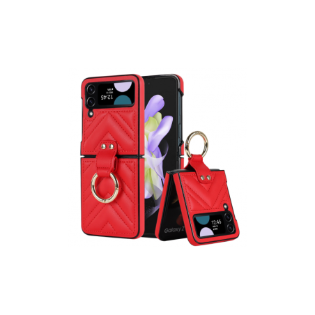 Coque Protection - Samsung Galazy Z Flip - Rouge Effet Matelassé
