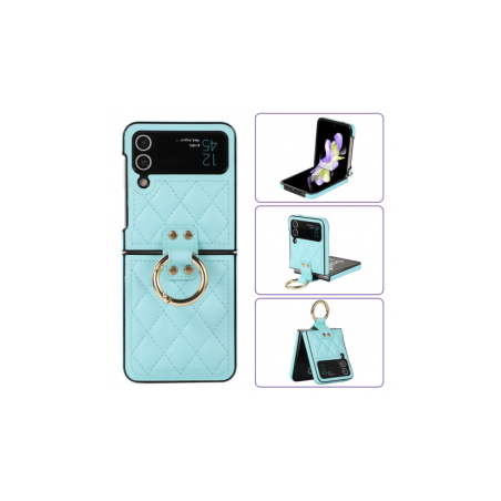 Coque de protection ECO – Samsung Galaxy Z Flip Bleu turquoise effet matelassé