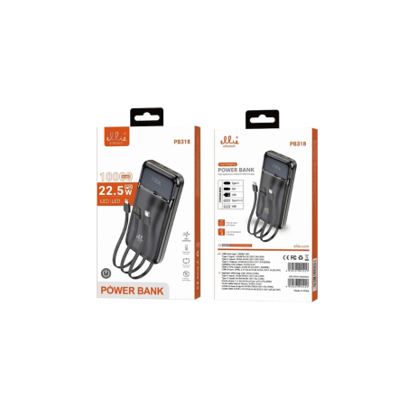 Magnetic Wireless PowerBank incl. Cable USB / Type-C / Lightning - 100