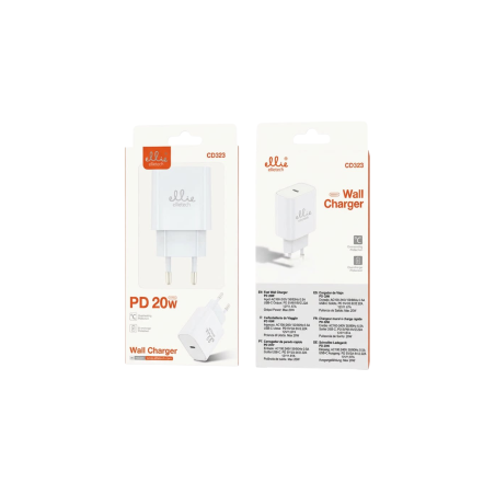 Chargeur Rapide USB-C 20W Ellietech CD323 - Blanc - Alimentation Ref A