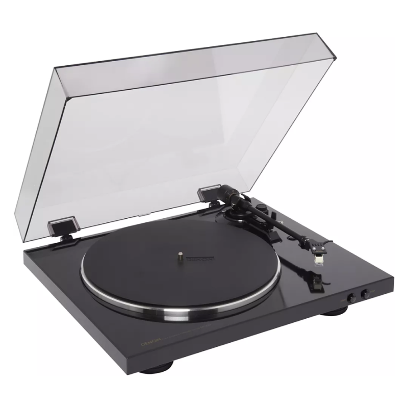 Platine Vinyle Denon DP-300F - Noir - Grade AB avec Chargeur Câble Platine Vinyle Denon DP-300F - Noir - Grade AB avec Chargeur Câble