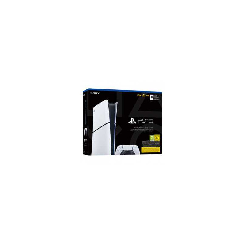 Console Sony PlayStation 5 - PS5 Slim Edition Digitale Blanc - 825 Go SSD - 4K/8K - HDR