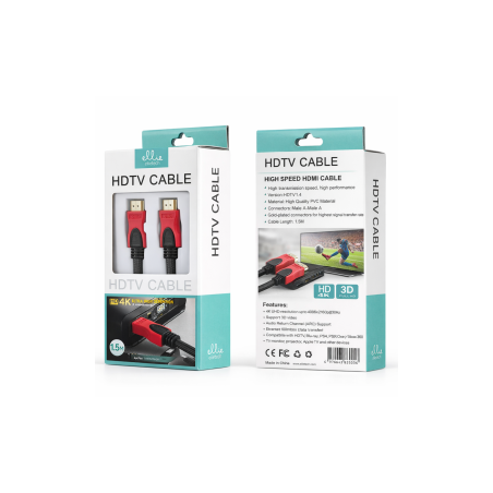 Câble de HDMI 1.5M Haute Qualité - AU101 - Ellietech - Audio Ref A3629