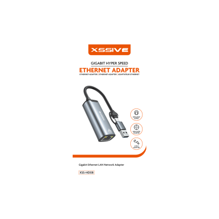 Adaptateur Ethernet XSSIVE XSS-HD08 | Smarty Paris 18e